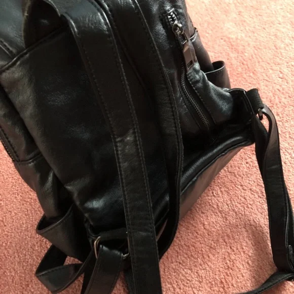 Black Mini Backpack Purse - Picture 2 of 6